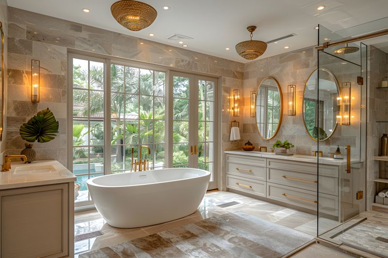 Luxurious Bathtub and Vanity